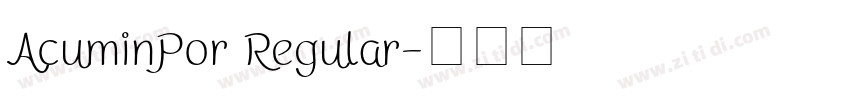 AcuminPor Regular字体转换